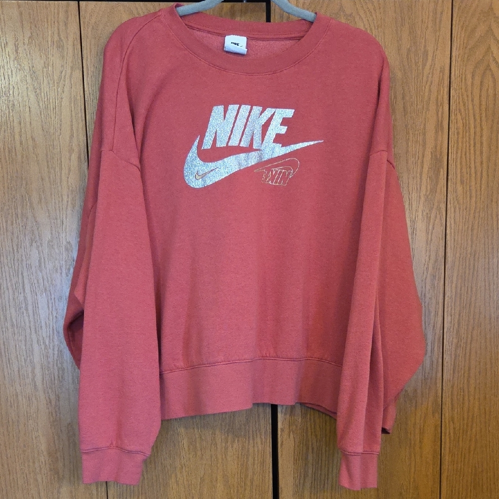 Nike Pink Glitter Crewneck Sweatshirt